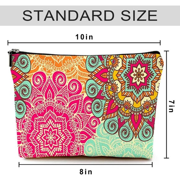 Women's High Quality Beautiful Canvas Waterproof Zipper Makeup Bag For Cosmetic - Picture 6 of 6